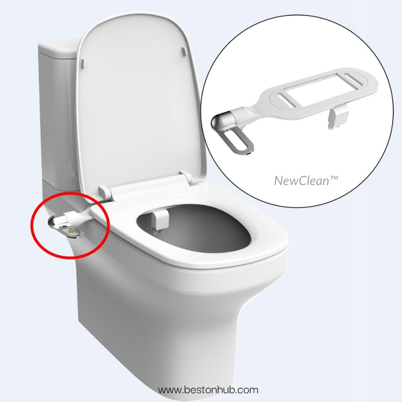 🚽 NewClean™ – Smart Toilet Flusher with Adjustable Hot & Cold Water 🔥❄️